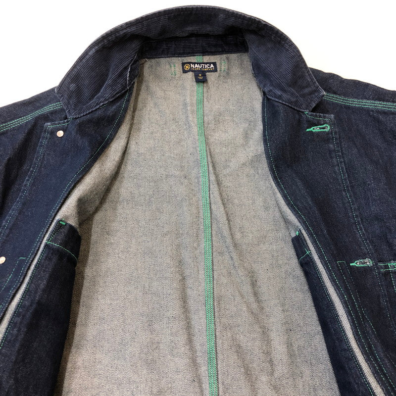 【中古品】【メンズ】 NAUTICA ノーティカ ×  FREAK'S STORE フリークスストア 別注 コラボ DENIM COVERALL JACKET 203-1519 デニムカバーオールジャケット ライトアウター 147-250312-kk-24-tei サイズ：M カラー：インディゴ 万代Net店