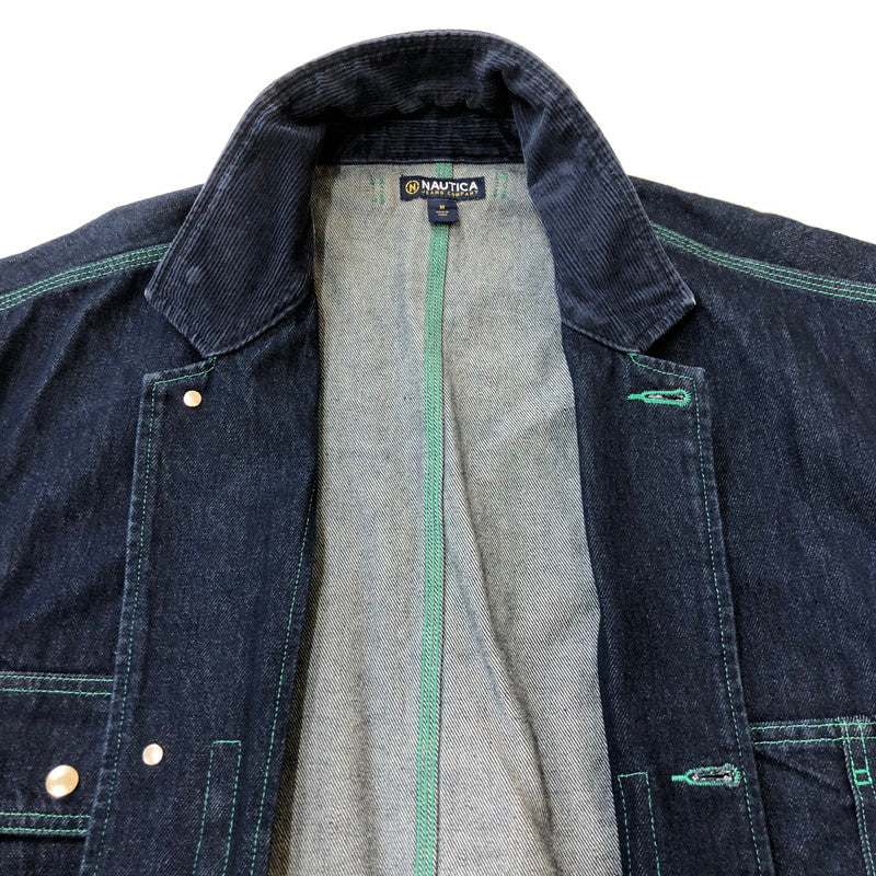 【中古品】【メンズ】 NAUTICA ノーティカ ×  FREAK'S STORE フリークスストア 別注 コラボ DENIM COVERALL JACKET 203-1519 デニムカバーオールジャケット ライトアウター 147-250312-kk-24-tei サイズ：M カラー：インディゴ 万代Net店