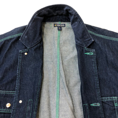 【中古品】【メンズ】 NAUTICA ノーティカ ×  FREAK'S STORE フリークスストア 別注 コラボ DENIM COVERALL JACKET 203-1519 デニムカバーオールジャケット ライトアウター 147-250312-kk-24-tei サイズ：M カラー：インディゴ 万代Net店