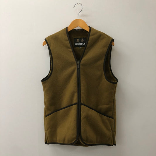 【中古品】【メンズ】  BARBOUR バブアー WARM PILE WAISTCOAT ZIP-IN LINER 222MLI0004 ウォームパイルウエストコート パイルライナー フロントジップ トップス ライナーベスト 141-250312-kk-16-tei サイズ：38 カラー：ブラウン 万代Net店