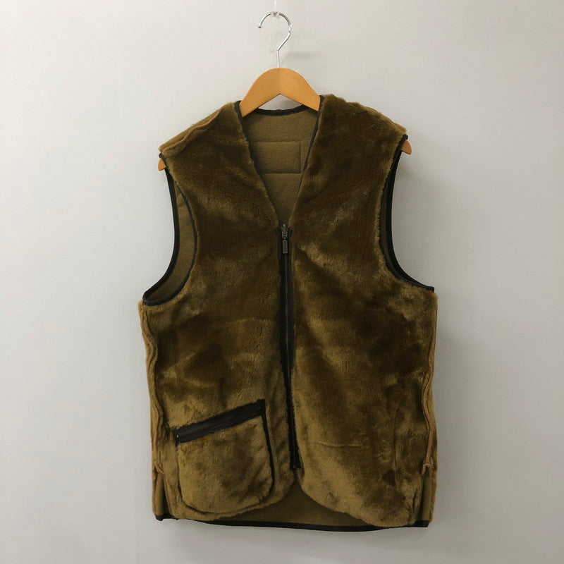 【中古品】【メンズ】  BARBOUR バブアー WARM PILE WAISTCOAT ZIP-IN LINER 222MLI0004 ウォームパイルウエストコート パイルライナー フロントジップ トップス ライナーベスト 141-250312-kk-16-tei サイズ：38 カラー：ブラウン 万代Net店