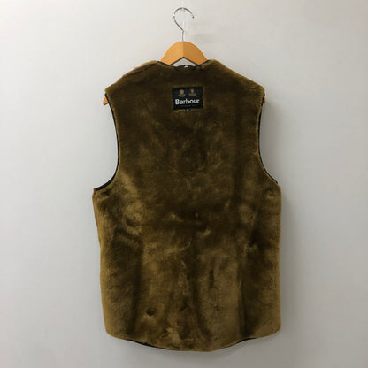 【中古品】【メンズ】  BARBOUR バブアー WARM PILE WAISTCOAT ZIP-IN LINER 222MLI0004 ウォームパイルウエストコート パイルライナー フロントジップ トップス ライナーベスト 141-250312-kk-16-tei サイズ：38 カラー：ブラウン 万代Net店