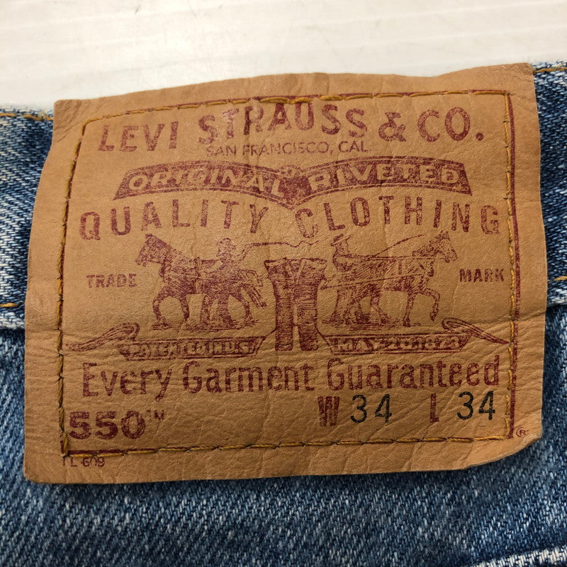 【現状渡し品】【メンズ】 Levi's リーバイス 90's RELAXED FIT TAPERED JEANS 550-4891 90年代 リラックスフィット テーパード ジーンズ ボトムス ボタン裏刻印513 156-251225-ks-01-tei サイズ：34 カラー：インディゴ 万代Net店