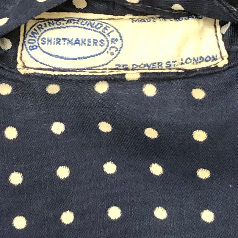 【現状渡し品】【メンズ】 BOWRING ARUNDEL ボウリング アランデル 50~70's DOT GOWN SHIRT VINTAGE 50-70年代 ドット ガウンシャツ 長袖 トップス ヴィンテージ 145-250501-kk-28-tei サイズ：表記なし、下記参照 カラー：ネイビー 万代Net店