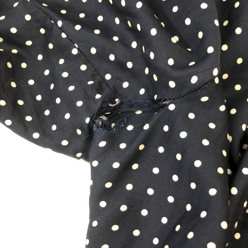【現状渡し品】【メンズ】 BOWRING ARUNDEL ボウリング アランデル 50~70's DOT GOWN SHIRT VINTAGE 50-70年代 ドット ガウンシャツ 長袖 トップス ヴィンテージ 145-250501-kk-28-tei サイズ：表記なし、下記参照 カラー：ネイビー 万代Net店