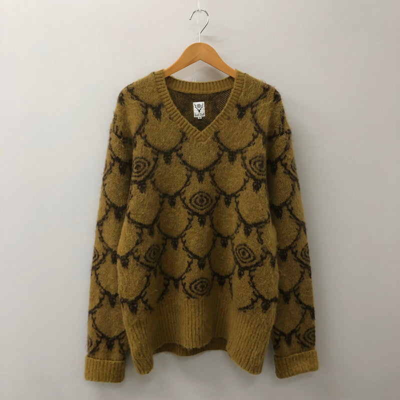 【中古品】【メンズ】 South2 West8 サウスツーウェストエイト LOOSE FIT V NECK SWEATER LQ807 ルーズフィット ブイネックセーター トップス 140-250312-kk-01-tei サイズ：M カラー：イエローゴールド 万代Net店