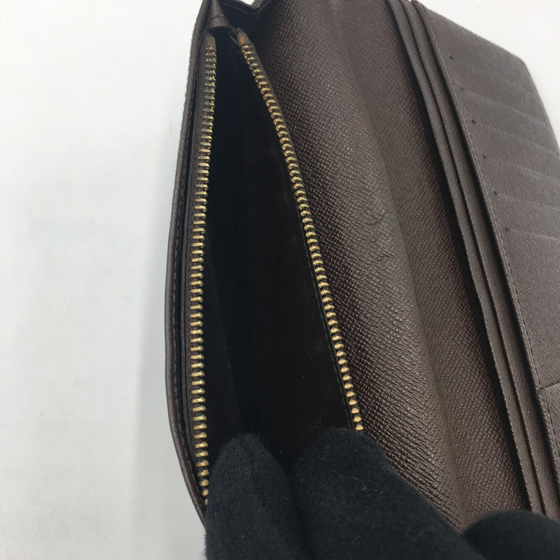 【中古品】【メンズ/レディース】 LOUIS VUITTON ルイ・ヴィトン ダミエ ポルト フォイユ ブラザ N60017 ロングウォレット 二つ折り長財布 179-250714-KS-02-tei カラー：エベヌ 万代Net店
