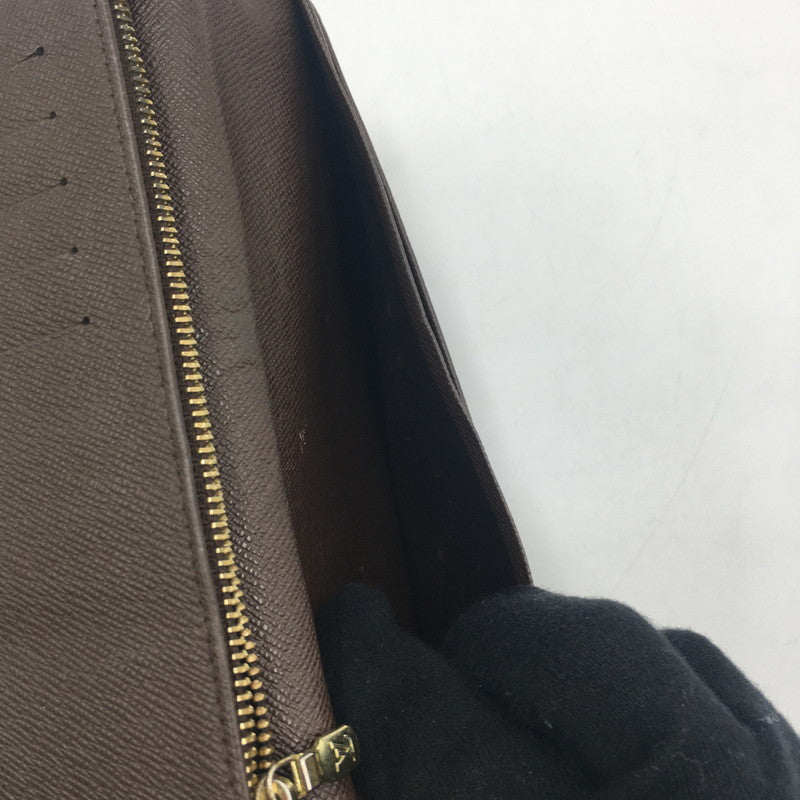 【中古品】【メンズ/レディース】 LOUIS VUITTON ルイ・ヴィトン ダミエ ポルト フォイユ ブラザ N60017 ロングウォレット 二つ折り長財布 179-250714-KS-02-tei カラー：エベヌ 万代Net店