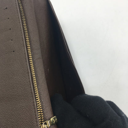 【中古品】【メンズ/レディース】 LOUIS VUITTON ルイ・ヴィトン ダミエ ポルト フォイユ ブラザ N60017 ロングウォレット 二つ折り長財布 179-250714-KS-02-tei カラー：エベヌ 万代Net店