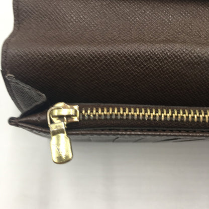 【中古品】【メンズ/レディース】 LOUIS VUITTON ルイ・ヴィトン ダミエ ポルト フォイユ ブラザ N60017 ロングウォレット 二つ折り長財布 179-250714-KS-02-tei カラー：エベヌ 万代Net店