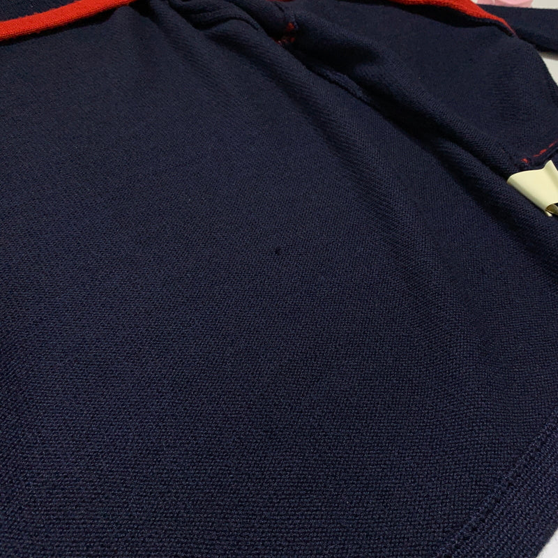 【中古品】【メンズ】 X-LARGE エクストララージ WOOL CARDIGAN 0124303 ウールカーディガン トップス ボタンダウン ニット 142-260716-ko-04-tei サイズ：M カラー：ネイビー/レッド 万代Net店