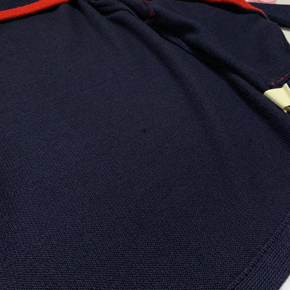【中古品】【メンズ】 X-LARGE エクストララージ WOOL CARDIGAN 0124303 ウールカーディガン トップス ボタンダウン ニット 142-260716-ko-04-tei サイズ：M カラー：ネイビー/レッド 万代Net店