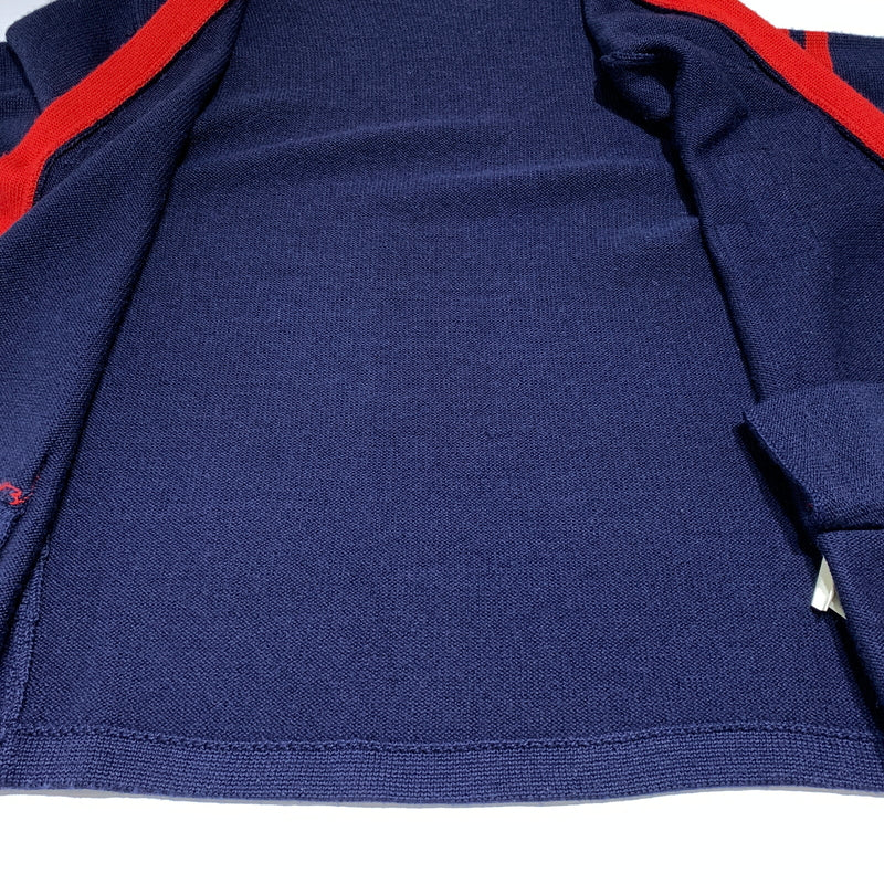 【中古品】【メンズ】 X-LARGE エクストララージ WOOL CARDIGAN 0124303 ウールカーディガン トップス ボタンダウン ニット 142-260716-ko-04-tei サイズ：M カラー：ネイビー/レッド 万代Net店