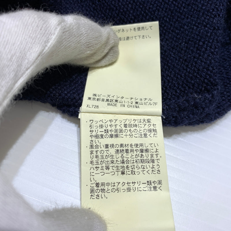 【中古品】【メンズ】 X-LARGE エクストララージ WOOL CARDIGAN 0124303 ウールカーディガン トップス ボタンダウン ニット 142-260716-ko-04-tei サイズ：M カラー：ネイビー/レッド 万代Net店