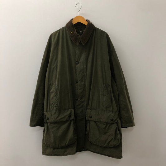 【中古品】【メンズ】  BARBOUR バブアー 90's BORDER WAX JACKET 90年代 ボーダーワックスジャケット アウター 141-250313-kk-19-tei サイズ：表記消え 下記参照 カラー：オリーブ 万代Net店