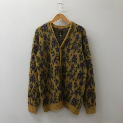 【中古品】【メンズ】 Needles ニードルス 23AW MOHAIR CARDIGAN FLOWER NS282 モヘアカーディガン フラワー トップス 140-250313-kk-04-tei サイズ：M カラー：イエロー 万代Net店