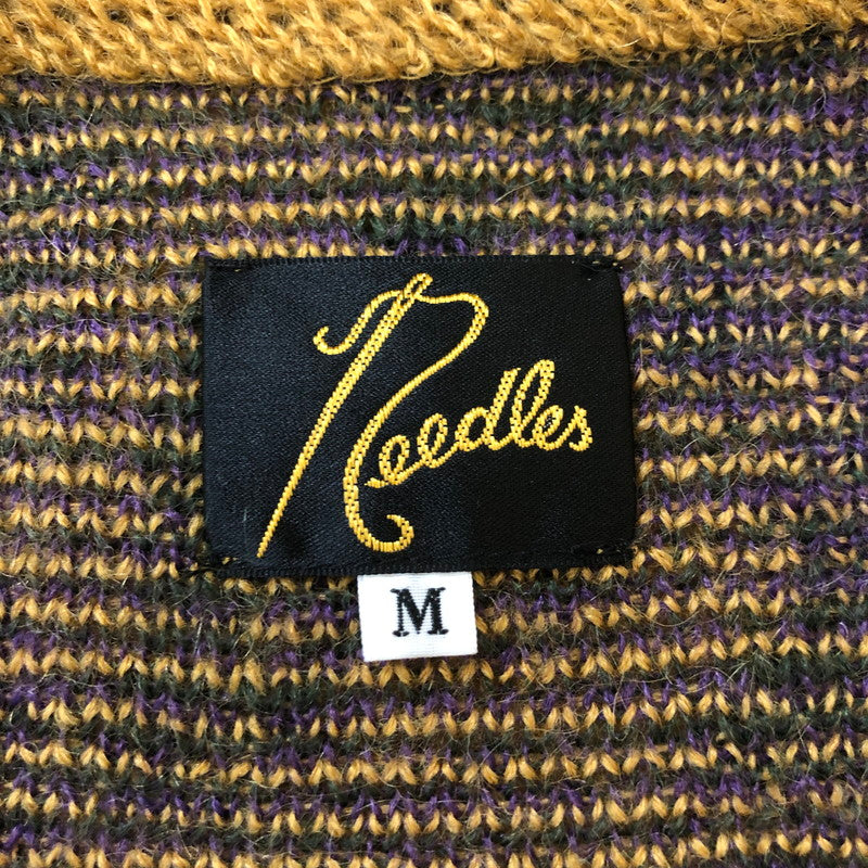 【中古品】【メンズ】 Needles ニードルス 23AW MOHAIR CARDIGAN FLOWER NS282 モヘアカーディガン フラワー トップス 140-250313-kk-04-tei サイズ：M カラー：イエロー 万代Net店