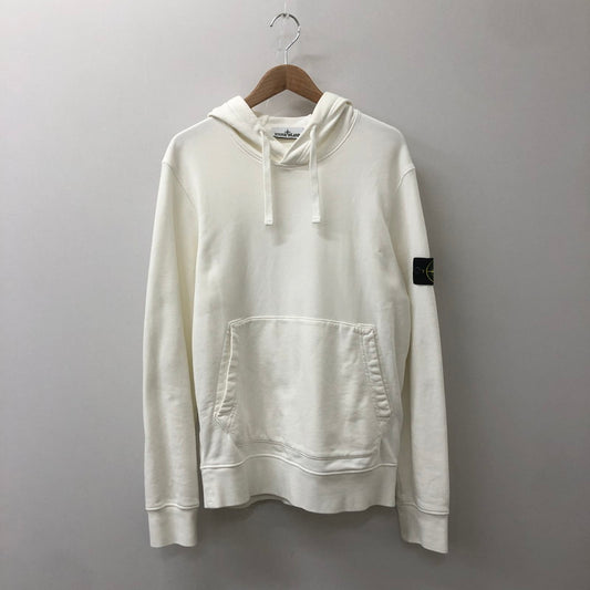 【中古品】【メンズ】 STONE ISLAND ストーンアイランド COTTON PULLOVER HOODIE 101564151 コットン プルオーバーフーディー トップス パーカー 141-250313-kk-07-tei サイズ：M カラー：ホワイト 万代Net店