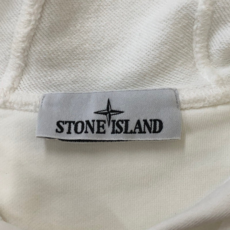 【中古品】【メンズ】 STONE ISLAND ストーンアイランド COTTON PULLOVER HOODIE 101564151 コットン プルオーバーフーディー トップス パーカー 141-250313-kk-07-tei サイズ：M カラー：ホワイト 万代Net店