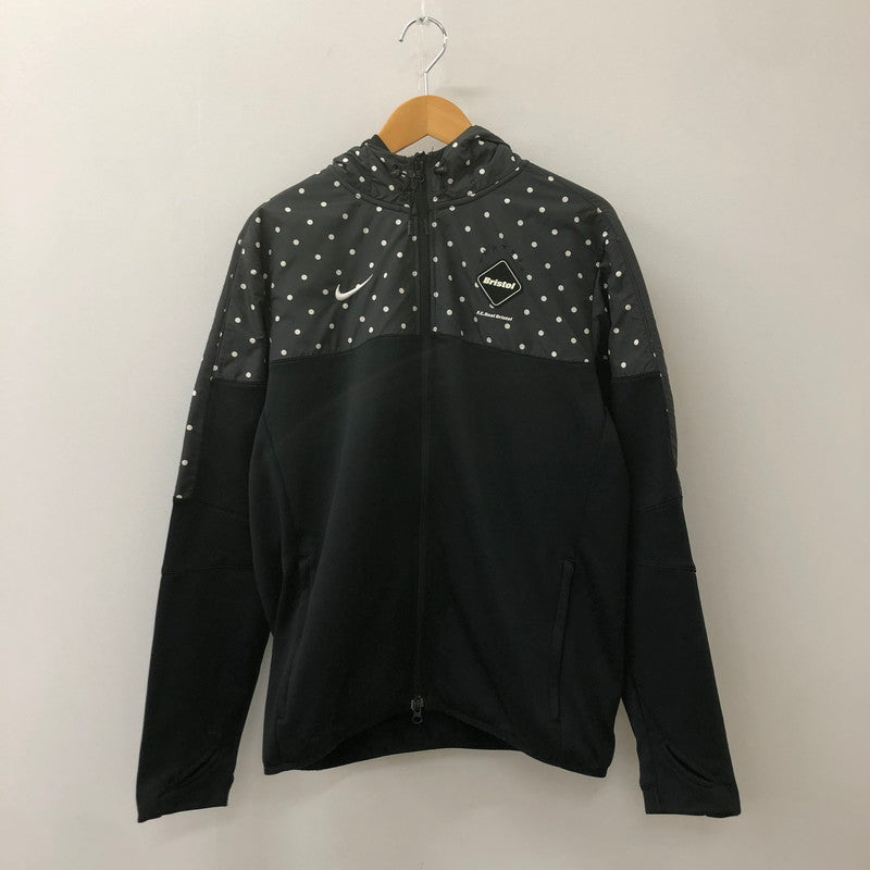 【中古品】【メンズ】 F.C.R.B. エフシーアールビー × NIKE ナイキ 15AW DOT SWEAT HOODIE 789523-011 ドットスウェットフーディー トップス ジップパーカー 148-250313-kk-16-tei サイズ：L カラー：ブラック 万代Net店