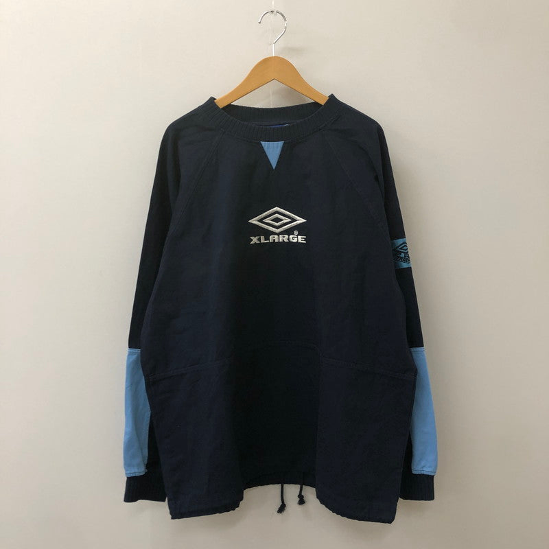 【中古美品】【メンズ】 XLARGE エクストララージ × UMBRO アンブロ 別注 コラボ DRILL TOP 101234013002 ドリルトップ トップス プルオーバー 142-250313-kk-11-tei サイズ：XL カラー：ネイビー 万代Net店