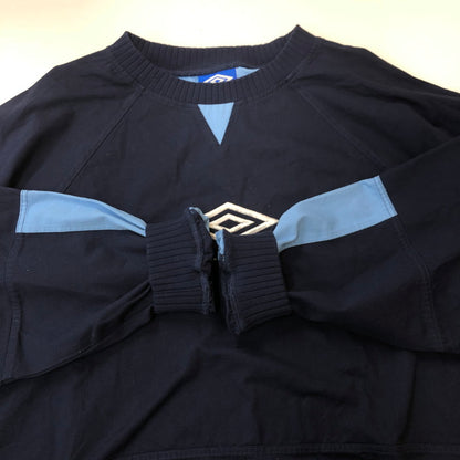 【中古美品】【メンズ】 XLARGE エクストララージ × UMBRO アンブロ 別注 コラボ DRILL TOP 101234013002 ドリルトップ トップス プルオーバー 142-250313-kk-11-tei サイズ：XL カラー：ネイビー 万代Net店