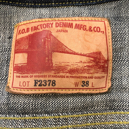 【中古品】【メンズ】 FOB FACTORY エフオービーファクトリー G3 DENIM 2ND JACKET F2378 G3 デニム セカンド ジャケット ライトアウター デニムジャケット Gジャン 145-250313-kk-21-tei サイズ：38 カラー：インディゴ 万代Net店