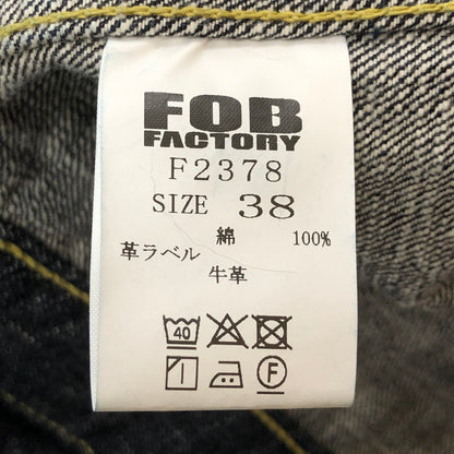 【中古品】【メンズ】 FOB FACTORY エフオービーファクトリー G3 DENIM 2ND JACKET F2378 G3 デニム セカンド ジャケット ライトアウター デニムジャケット Gジャン 145-250313-kk-21-tei サイズ：38 カラー：インディゴ 万代Net店