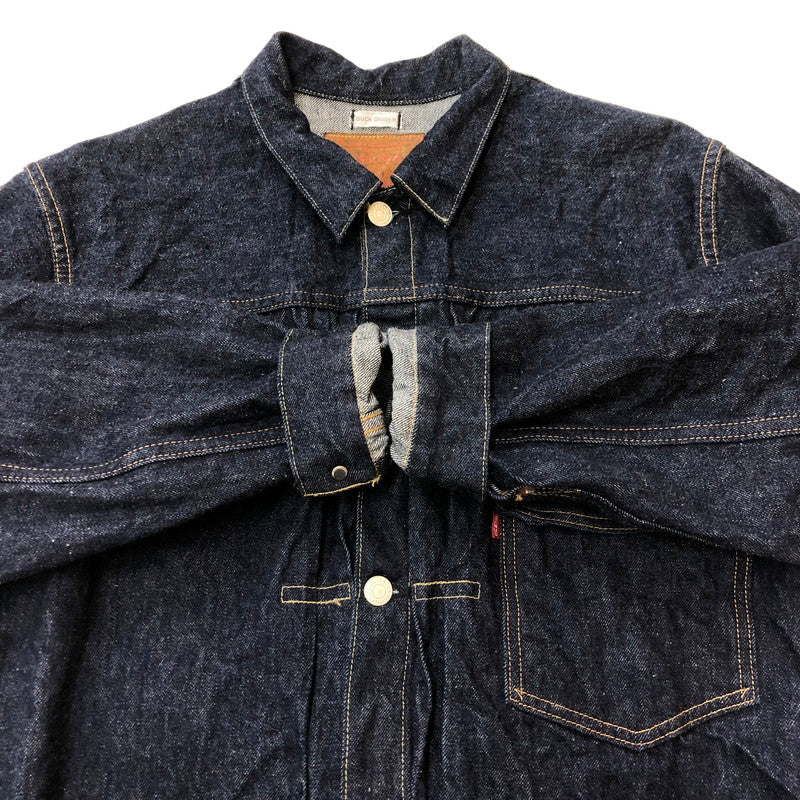 【中古品】【メンズ】 WAREHOUSE ウエアハウス T BACK STYLE ONE WASH 1ST TYPEDD WHJA-18SS001 Lot.DD-2001 Tバック スタイル ワンウォッシュ ファーストタイプ ディックダガー デニムジャケット Gジャン 145-250313-kk-22-tei サイズ：38 カラー：インディゴ 万代Net店