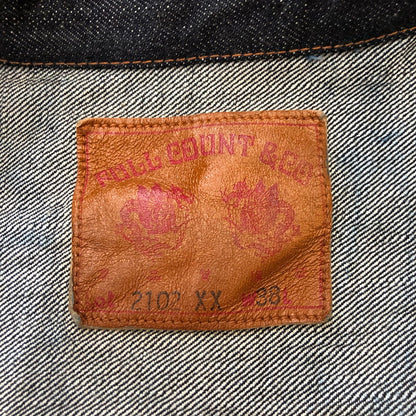 【中古品】【メンズ】 FULLCOUNT フルカウント TYPE 2 DENIM JACKET HEAVY OZ NON WASH 2102XX-20 タイプ2 デニムジャケット ヘビーオンス ノンウォッシュ ライトアウター Gジャン 145-250313-kk-24-tei サイズ：38 カラー：インディゴ 万代Net店