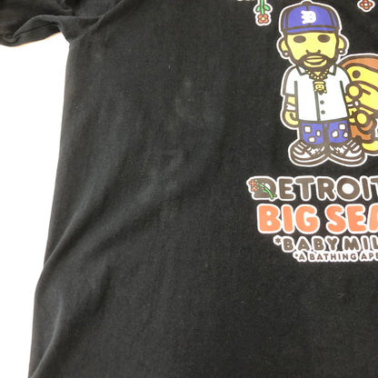 【中古品】【メンズ】 A BATHING APE アベイシングエイプ × BIG SEAN ビッグ・ショーン 別注 コラボ 21SS DETROIT 2 TEE デトロイト2 Tシャツ 半袖 トップス 142-250313-kk-10-tei サイズ：XL カラー：ブラック 万代Net店