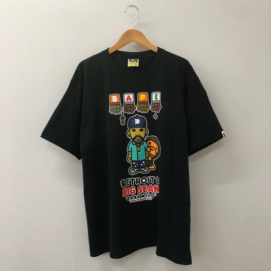 【中古品】【メンズ】 A BATHING APE アベイシングエイプ × BIG SEAN ビッグ・ショーン 別注 コラボ 21SS DETROIT 2 TEE デトロイト2 Tシャツ 半袖 トップス 142-250313-kk-10-tei サイズ：XL カラー：ブラック 万代Net店