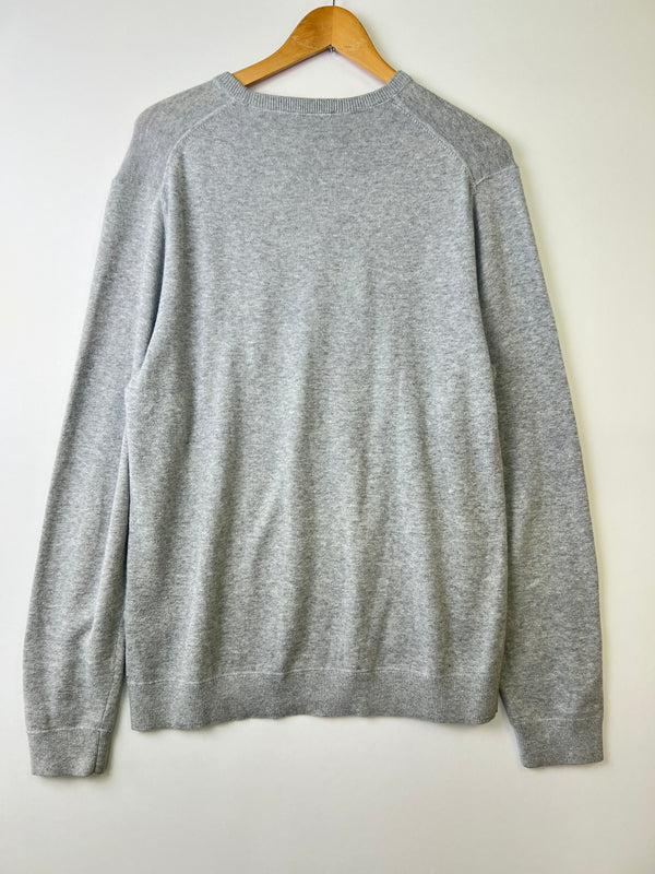【中古品】【メンズ】 MICHAEL KORS マイケルコース CR96KZW8AT LOGO COTTON SWEATER ロゴ コットン セーター 141-260921-AS-9-hon サイズ：L カラー：グレー 万代Net店