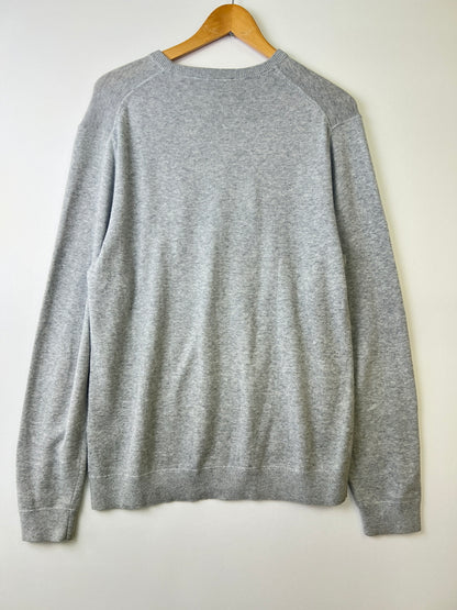 【中古品】【メンズ】 MICHAEL KORS マイケルコース CR96KZW8AT LOGO COTTON SWEATER ロゴ コットン セーター 141-260921-AS-9-hon サイズ：L カラー：グレー 万代Net店