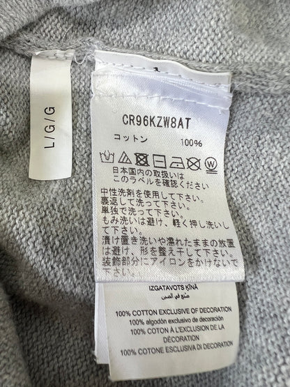 【中古品】【メンズ】 MICHAEL KORS マイケルコース CR96KZW8AT LOGO COTTON SWEATER ロゴ コットン セーター 141-260921-AS-9-hon サイズ：L カラー：グレー 万代Net店