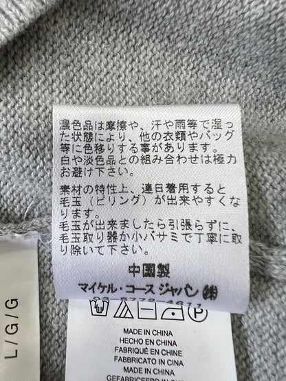 【中古品】【メンズ】 MICHAEL KORS マイケルコース CR96KZW8AT LOGO COTTON SWEATER ロゴ コットン セーター 141-260921-AS-9-hon サイズ：L カラー：グレー 万代Net店