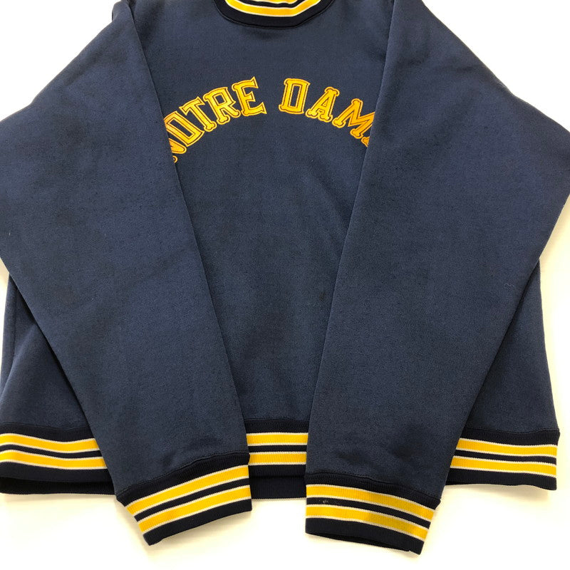 【中古品】【メンズ】 Champion チャンピオン 60～70's NOTRE DAME NYLON SWEAT SHIRT VINTAGE 60-70年代 ナイロンスウェットシャツ トップス トレーナー ヴィンテージ 145-250318-kk-37-tei サイズ：XL カラー：ネイビー 万代Net店