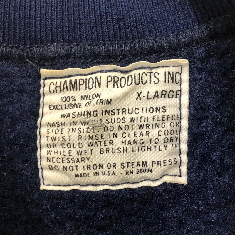 【中古品】【メンズ】 Champion チャンピオン 60～70's NOTRE DAME NYLON SWEAT SHIRT VINTAGE 60-70年代 ナイロンスウェットシャツ トップス トレーナー ヴィンテージ 145-250318-kk-37-tei サイズ：XL カラー：ネイビー 万代Net店