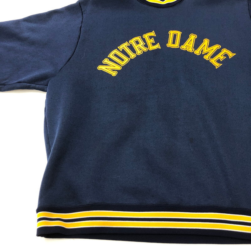【中古品】【メンズ】 Champion チャンピオン 60～70's NOTRE DAME NYLON SWEAT SHIRT VINTAGE 60-70年代 ナイロンスウェットシャツ トップス トレーナー ヴィンテージ 145-250318-kk-37-tei サイズ：XL カラー：ネイビー 万代Net店