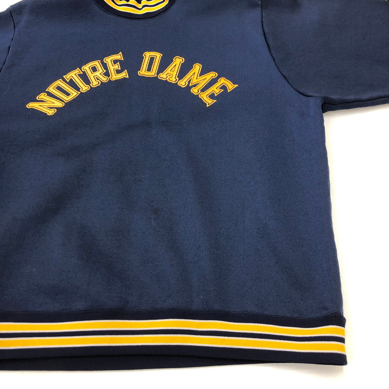 【中古品】【メンズ】 Champion チャンピオン 60～70's NOTRE DAME NYLON SWEAT SHIRT VINTAGE 60-70年代 ナイロンスウェットシャツ トップス トレーナー ヴィンテージ 145-250318-kk-37-tei サイズ：XL カラー：ネイビー 万代Net店