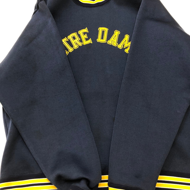 【中古品】【メンズ】 Champion チャンピオン 60～70's NOTRE DAME NYLON SWEAT SHIRT VINTAGE 60-70年代 ナイロンスウェットシャツ トップス トレーナー ヴィンテージ 145-250318-kk-37-tei サイズ：XL カラー：ネイビー 万代Net店