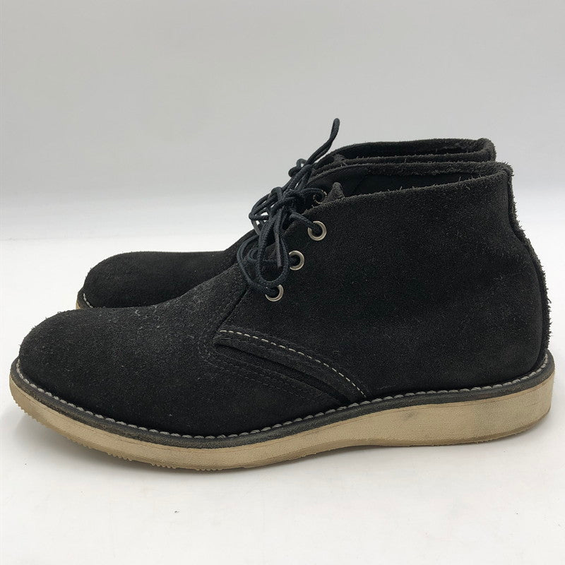 【中古品】【メンズ】 RED WING レッドウィング CLASSIC CHUKKA 3147 クラシック チャッカ 靴 ワークブーツ USA製 164-251118-ks-19-tei カラー：ブラック 万代Net店