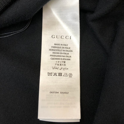 【中古美品】【メンズ】 GUCCI グッチ EMBROIDERED ROMANTIC MOTTO SWEAT SHIRT 596384 エンブロイダード ロマンティック モト スウェットシャツ トップス 141-250321-kk-08-tei サイズ：XL カラー：ブラック 万代Net店