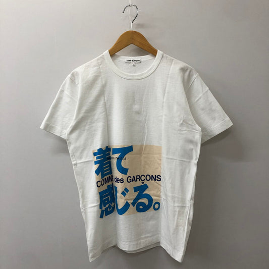 【中古品】【メンズ】 COMME des GARCONS コムデギャルソン Wear with feeling MESSAGE T-SHIRT OP-T102 AD2019 着て感じる メッセージ Tシャツ 半袖 トップス 140-250321-kk-04-tei サイズ：L カラー：ホワイト 万代Net店