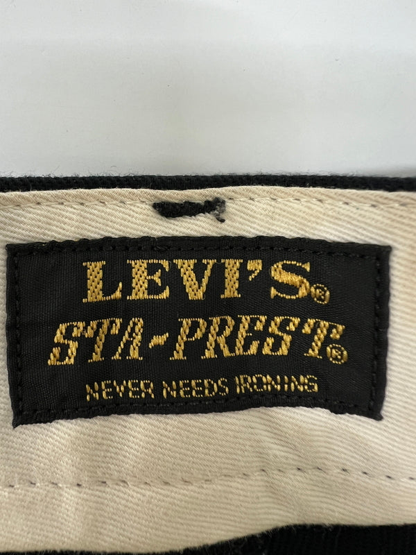 【中古品】【メンズ】 LEVI'S リーバイス STA-PREST WIDE LEG CROP PANTS 47873-0003 スタプレ ワイドレグ クロップパンツ ボトムス 156-260830-kk-17-hon サイズ：28 カラー：ブラック 万代Net店