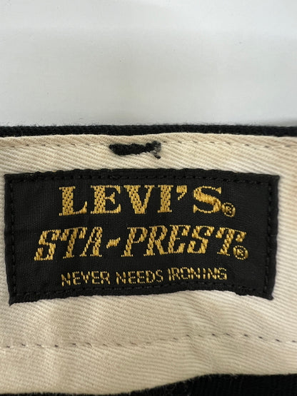 【中古品】【メンズ】 LEVI'S リーバイス STA-PREST WIDE LEG CROP PANTS 47873-0003 スタプレ ワイドレグ クロップパンツ ボトムス 156-260830-kk-17-hon サイズ：28 カラー：ブラック 万代Net店
