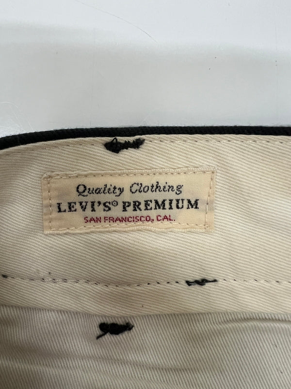 【中古品】【メンズ】 LEVI'S リーバイス STA-PREST WIDE LEG CROP PANTS 47873-0003 スタプレ ワイドレグ クロップパンツ ボトムス 156-260830-kk-17-hon サイズ：28 カラー：ブラック 万代Net店
