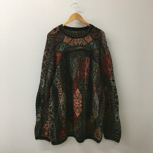 【中古品】【メンズ】 COOGI クージー 3D COTTON KNIT SWEATER スリーディー コットン ニットセーター トップス 145-250329-kk-18-tei サイズ：3X カラー：マルチカラー 万代Net店