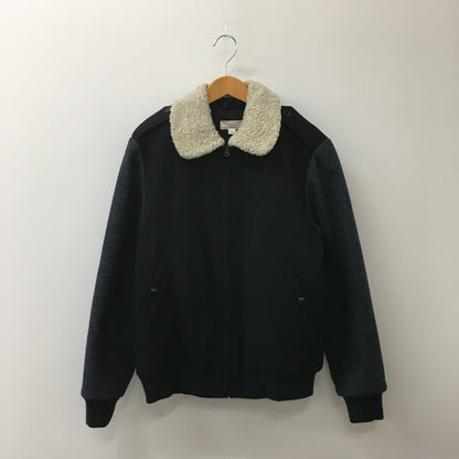 【中古品】【メンズ】 WALLACE ＆ BARNES SHERPA COLLAR CONTRAST WOOL BOMBER JACKET C9558 ウォレス アンド バーンズ シェルパカラー コントラスト ウールボンバージャケット アウター 145-250329-kk-19-tei サイズ：S カラー：ネイビー 万代Net店