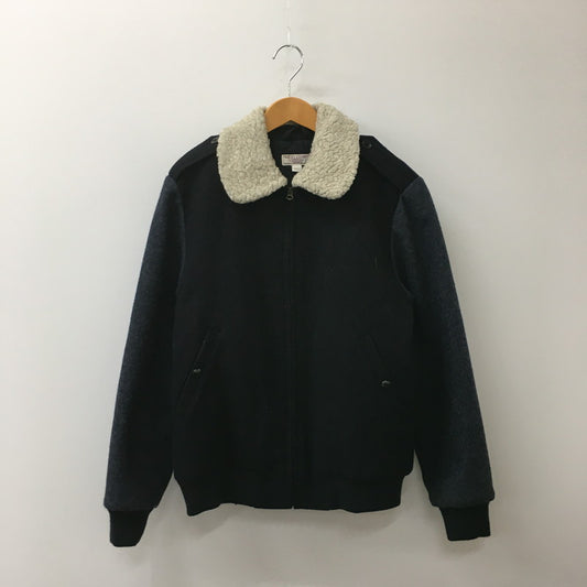 【中古品】【メンズ】 WALLACE ＆ BARNES SHERPA COLLAR CONTRAST WOOL BOMBER JACKET C9558 ウォレス アンド バーンズ シェルパカラー コントラスト ウールボンバージャケット アウター 145-250329-kk-19-tei サイズ：S カラー：ネイビー 万代Net店
